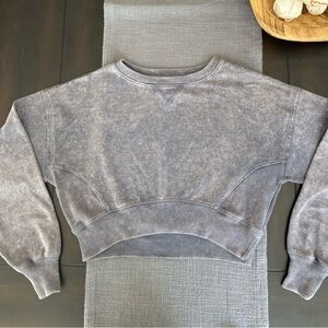 Aeropostale Blue/Gray Cropped Sweatshirt